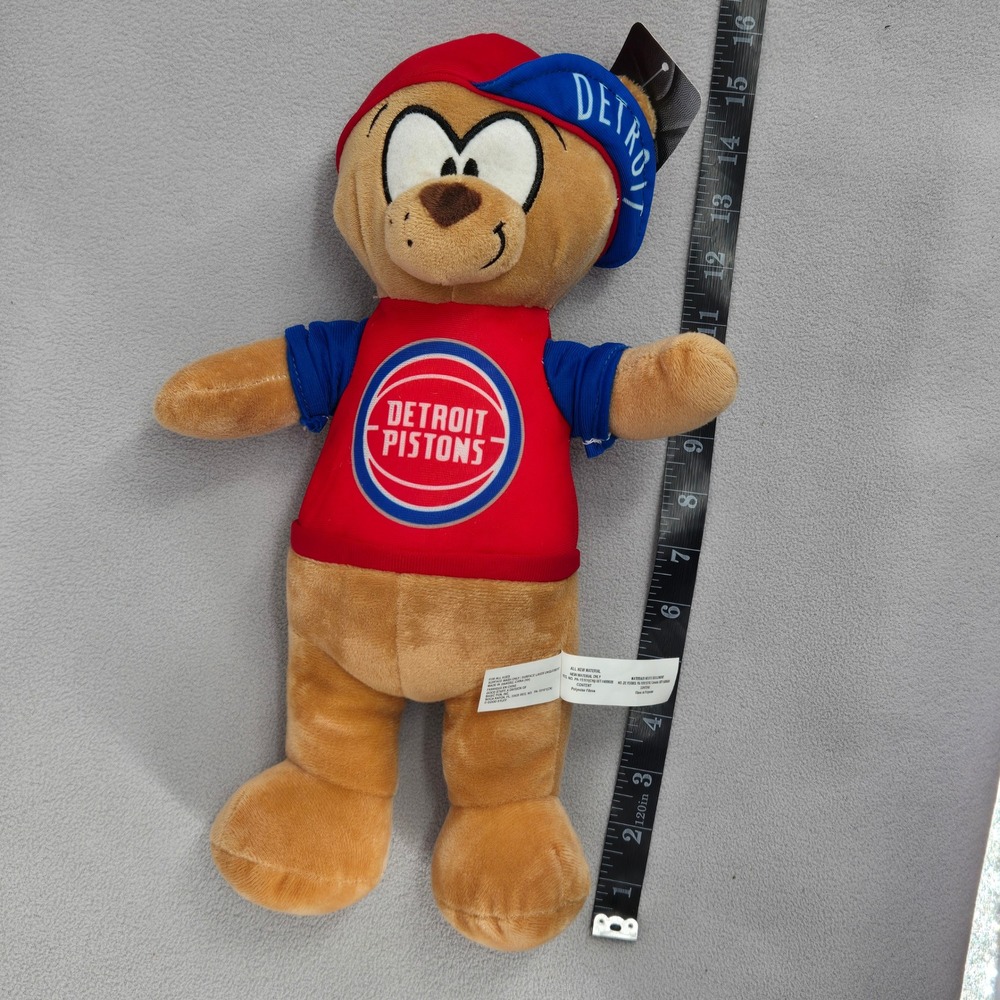 NBA Detroit Pistons New 15" Plush Bear Basketball Sports Fan Collectible 2018